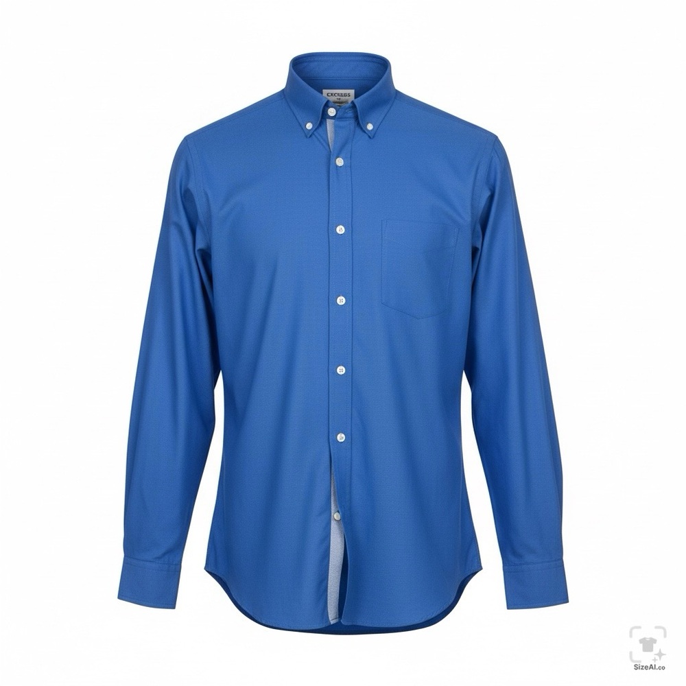 Express Men's Casual Blue Button-Down Shirt